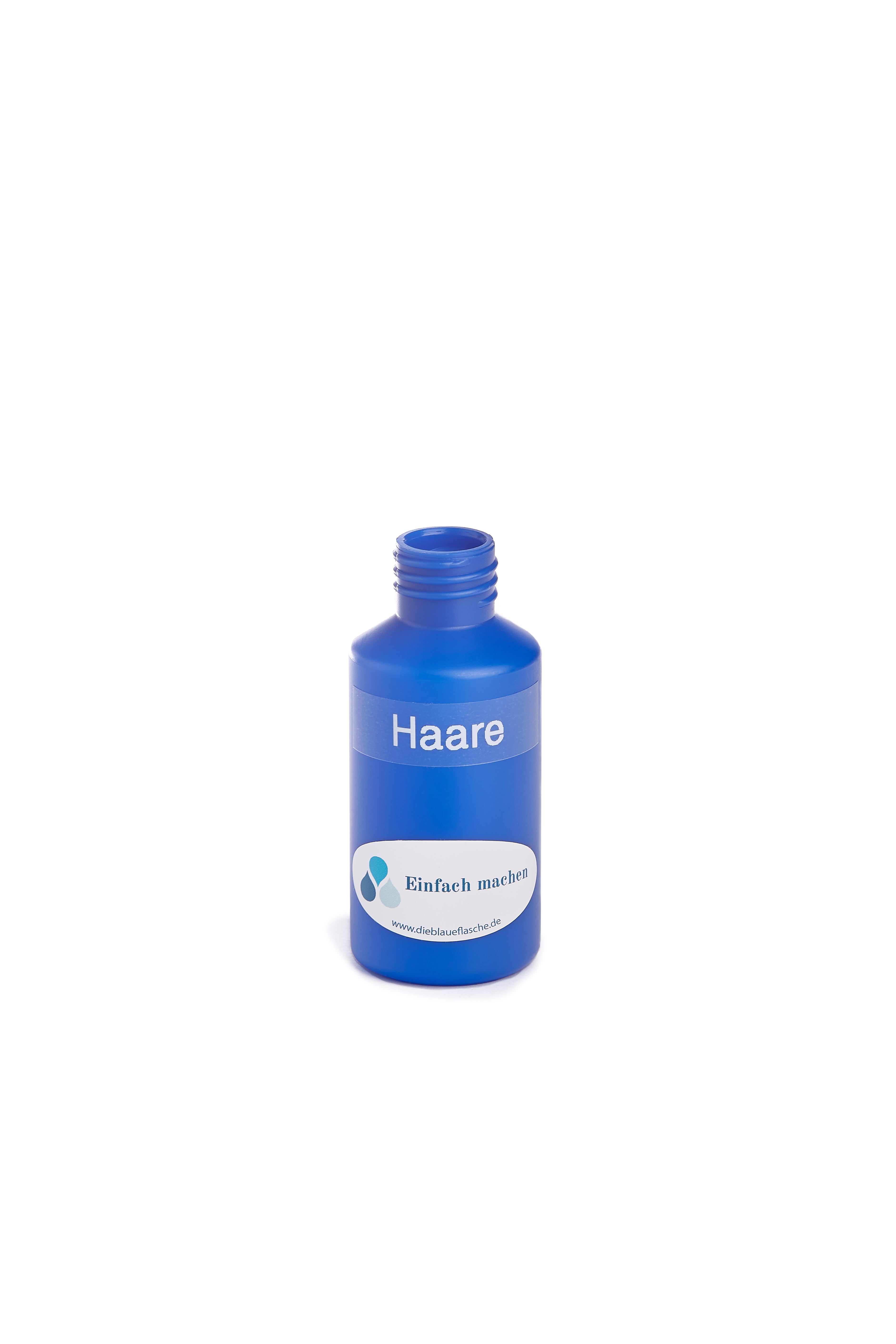 Flaschenkörper kleine blaue Flasche Haare